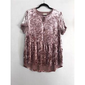 Rose Velvet Blouse